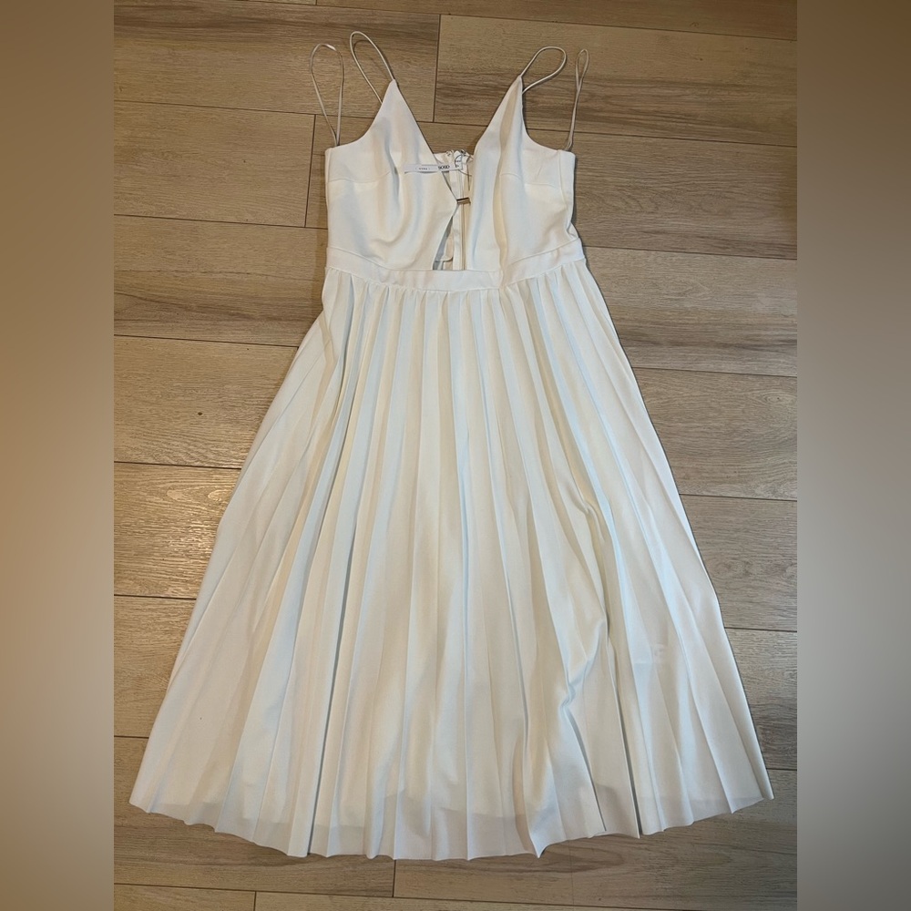 ASOS White Sleeveless Elegant Dress | Size 10 Tall | NWT | Chic Formal Style